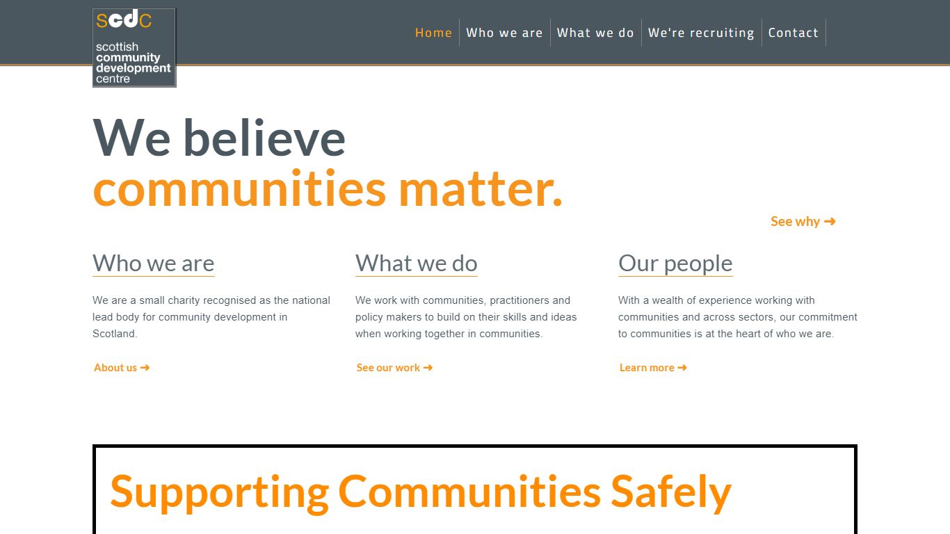 SCDC - We believe communities matter